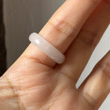 17.2mm A-Grade Natural Light Pink Jadeite Ring Band No.162475
