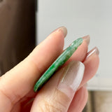 Icy A-Grade Dark Green Jadeite Ruyi Pendant No. 172730