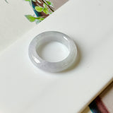 17mm A-Grade Natural Lilac Lavender Jadeite Ring Band No.162482