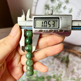 10.5mm A-Grade Natural Imperial Green Jadeite Beaded Bracelet No.190229