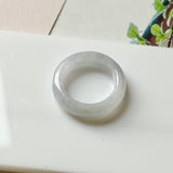 17mm A-Grade Natural Lilac Lavender Jadeite Ring Band No.162482