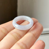 17mm A-Grade Natural Lilac Lavender Jadeite Ring Band No.162482