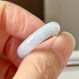 17mm A-Grade Natural Lilac Lavender Jadeite Ring Band No.162482