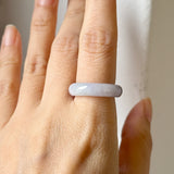17mm A-Grade Natural Lilac Lavender Jadeite Ring Band No.162482