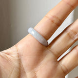 17mm A-Grade Natural Lilac Lavender Jadeite Ring Band No.162482