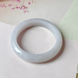 54.1mm A-Grade Natural Light Lavender Jadeite Modern Round Bangle No.152224