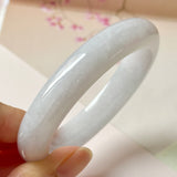 54.1mm A-Grade Natural Light Lavender Jadeite Modern Round Bangle No.152224