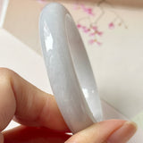 54.1mm A-Grade Natural Light Lavender Jadeite Modern Round Bangle No.152224