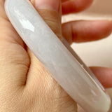 54.1mm A-Grade Natural Light Lavender Jadeite Modern Round Bangle No.152224