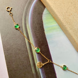 A-Grade Natural Imperial Green Jadeite MINI.malist Bracelet No. 190321