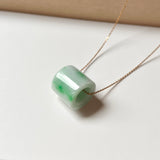 A-Grade Natural Moss On Snow Jadeite Barrel No.172436