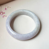 50.5mm A-Grade Natural Lavender Green Jadeite Modern Round Bangle No.152122