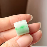 A-Grade Natural Moss On Snow Jadeite Barrel No.172436