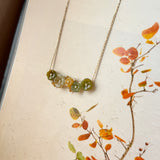 A-Grade Jadeite Osmanthus Floweres Necklace No.190488