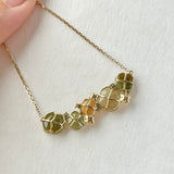 A-Grade Jadeite Osmanthus Floweres Necklace No.190488