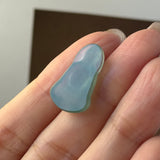 Icy A-Grade Natural Bluish Green Jadeite Goddess of Mercy Pendant No. 172733