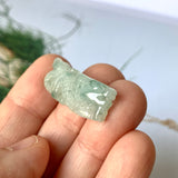 A-Grade Natural Floral Jadeite Dragon Pendant No.170977