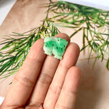 A-Grade Natural Moss On Snow Jadeite Dragon Pendant No.170979