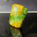 A-Grade Natural Green & Yellow Jadeite Ancient Ruins Pendant/ Display No.172134