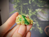 A-Grade Natural Green & Yellow Jadeite Lingzhi Mushroom Pendant/ Display No.172138