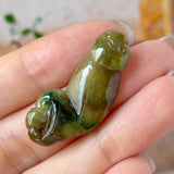 A-Grade Earthy Tone Jadeite Ruyi Pendant No. 172737
