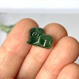 A-Grade Natural Bluish Green Jadeite Goat Pendant No.170985