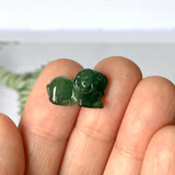 A-Grade Natural Bluish Green Jadeite Goat Pendant No.170985