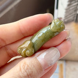 A-Grade Earthy Tone Jadeite Ruyi Pendant No. 172738