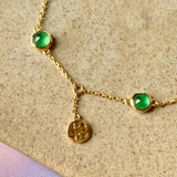 A-Grade Natural Imperial Green Jadeite MINI.malist Bracelet No. 190321