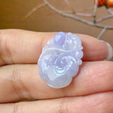 A-Grade Lavender Jadeite Ruyi Pendant No. 172739
