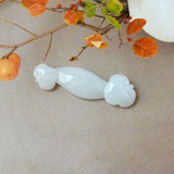 A-Grade White Jadeite Ruyi Pendant No. 172740