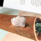 A-Grade Natural Lavender Green Jadeite Goat Pendant No.220362