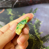 A-Grade Natural Green & Yellow Jadeite Lingzhi Mushroom Pendant/ Display No.172138