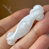 A-Grade White Jadeite Ruyi Pendant No. 172740