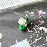 17.2mm A-Grade Natural Imperial Green Jadeite Ring (Rock) No.161361