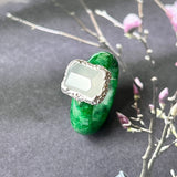 17.2mm A-Grade Natural Imperial Green Jadeite Ring (Rock) No.161361