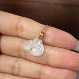 Icy A-Grade Natural Jadeite Buddha Pendant No.171242