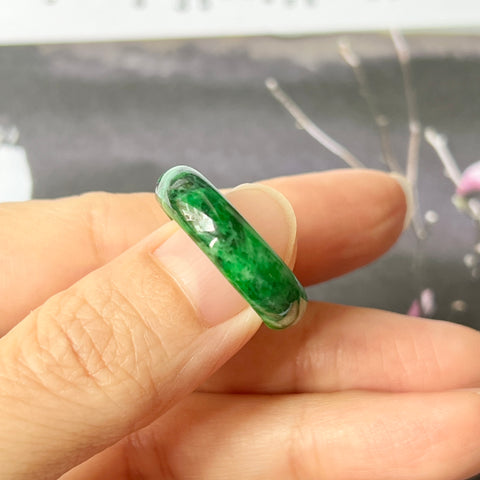 Green Jadite Rocks 17.2mm A-Grade Natural Imperial Green Jadeite Ring (Rock) No.161361 ...