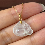Icy A-Grade Natural Jadeite Buddha Pendant No.171242