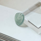 Icy A-Grade Greenish Blue Jadeite Ruyi Pendant No. 172741