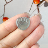 Icy A-Grade Greenish Blue Jadeite Ruyi Pendant No. 172741