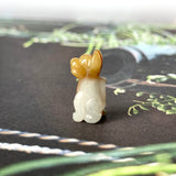 A-Grade Natural Yellowish Brown White Jadeite Dog Pendant No.170896