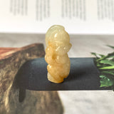 A-Grade Natural Yellow Jadeite Monkey Pendant No.171423