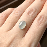 Bespoke A-Grade Natural Glacier Blue Jadeite Cabochon Ring No.130478
