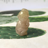 A-Grade Natural Brownish Yellow Pink Jadeite Monkey Pendant No.172199