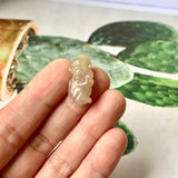 A-Grade Natural Brownish Yellow Pink Jadeite Monkey Pendant No.172199