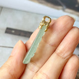 SOLD OUT: Icy A-Grade Natural Floral Jadeite Buddha Pendant No.172131