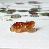 Icy A-Grade Natural Red Jadeite Rat Pendant No.172204