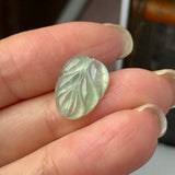 Icy A-Grade Natural Moss On Snow Jadeite Leaf Pendant No.172747