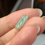 Icy A-Grade Natural Moss On Snow Jadeite Leaf Pendant No.172747